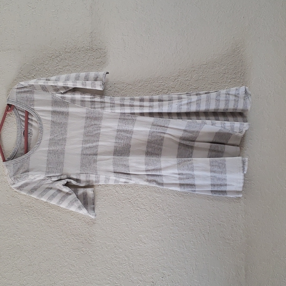 White and gray dress